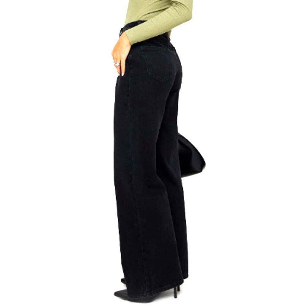 Princess Polly Women's Washed Black Maple Flare Jeans Size 12 - Picture 12 of 12
